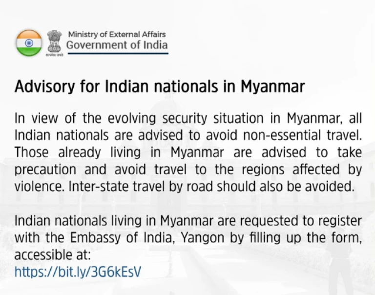 Myanmar Travel Advisory 