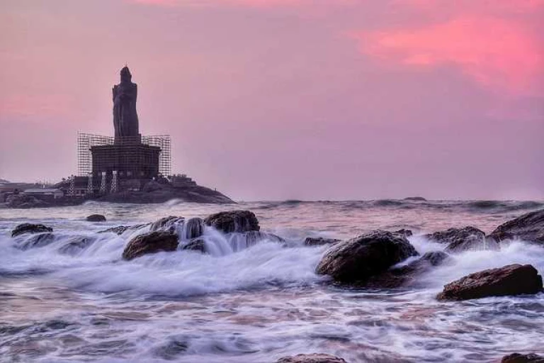 Experience the magical union of land and sea in Kanyakumari, Tamil Nadu.