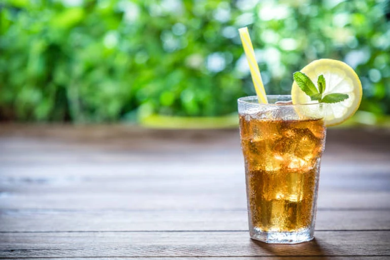 Lemon ice tea for Hydration in summertime 