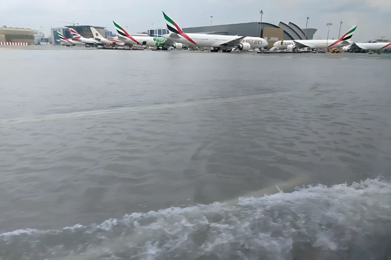Dubai Anternational Airport floods, Flights delayed