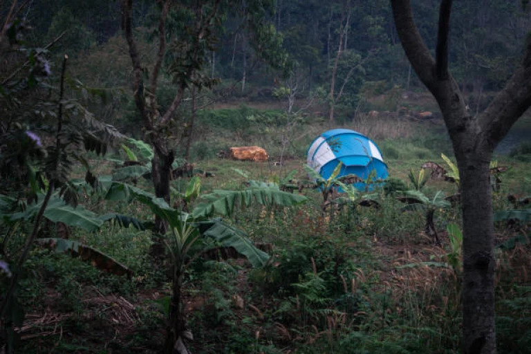Camping in middle of forest area in Kolli hills, Namakkal, Tamil Nadu.