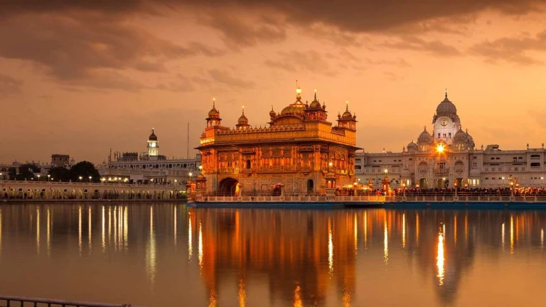 Golden temple at dawn 