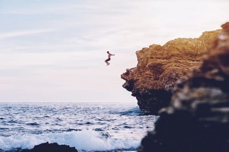 cliff diving