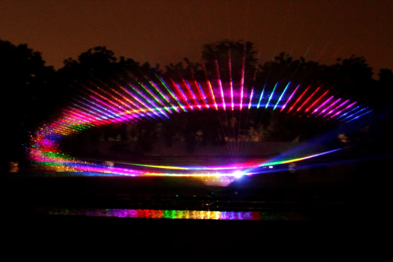 Laser Show at Lumbini Park Hyderabad  