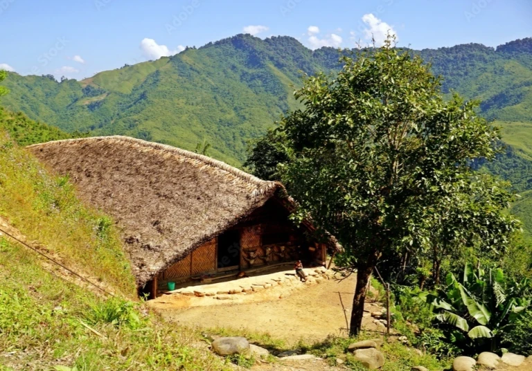 Tribal house in Longwa